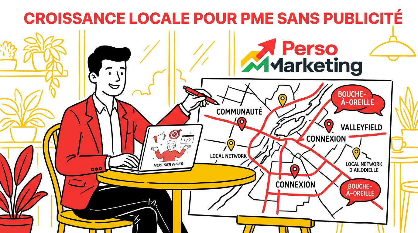 Expert marketing travaillant sur une stratégie de croissance pour une PME de salaberry-de-valleyfield.