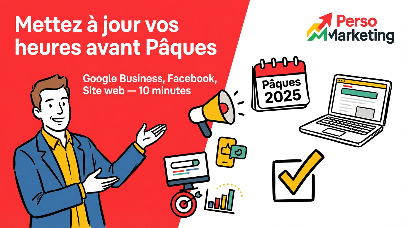 Mettre à jour ses heures d'ouverture en ligne c'est important, agence marketing qui aide avec toutes les actions de croissance. 