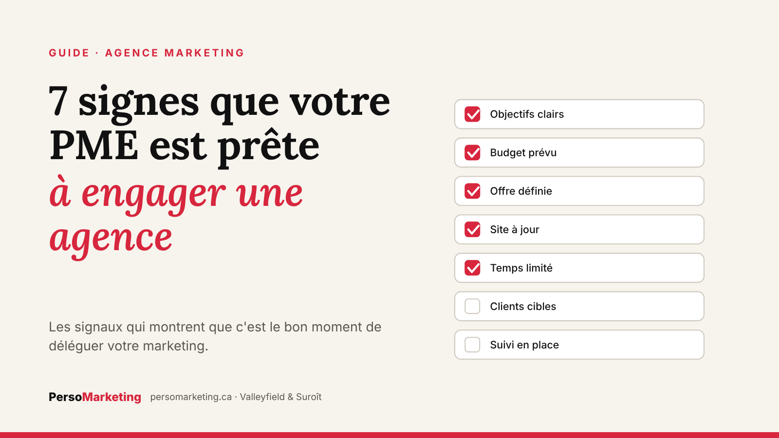 7 signes que votre PME est prête à engager une agence marketing